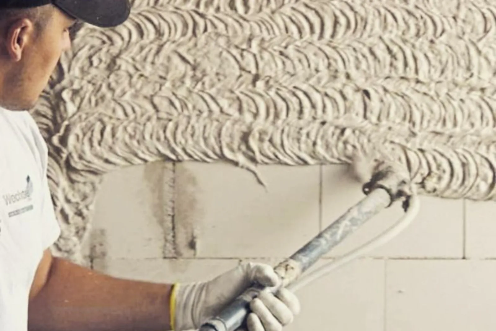 Detalj ravno ožbukanog zida